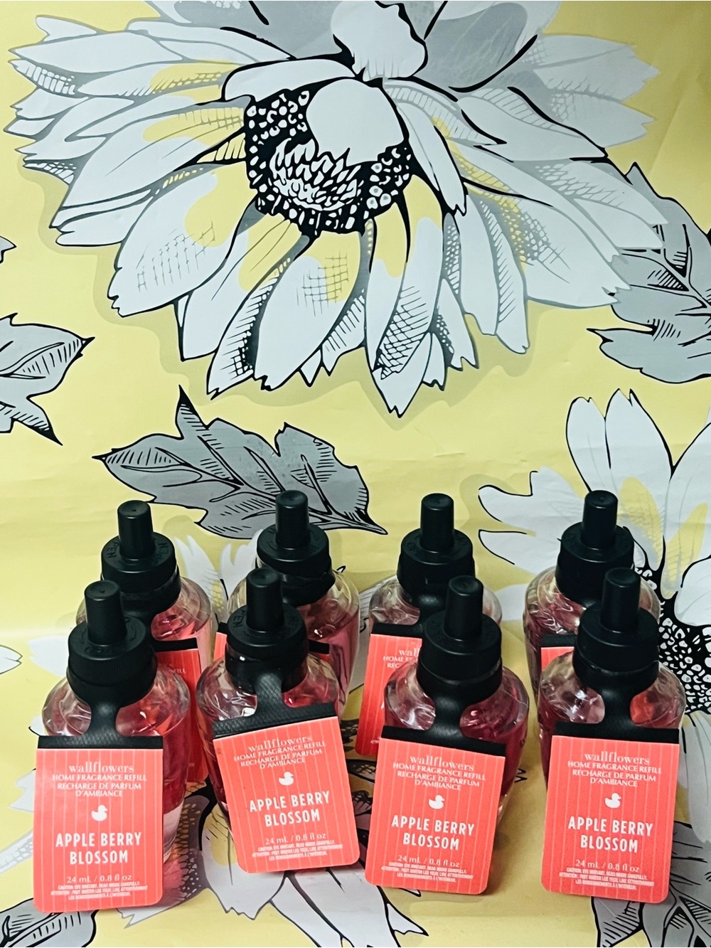 8 Bath & Body Works Apple Berry Blossom Wallflower Refills New
